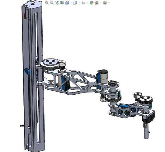 鸿达自动化设备四轴机械臂四轴机器人手臂sw设计3d模型